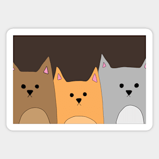 Three Cats Magnet